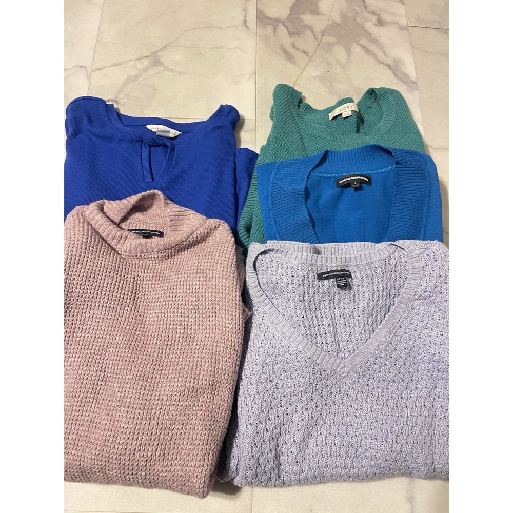 5 Lot Liz Claiborne, American Eagle,loft Multicolor Sweater Size S,XS G0164